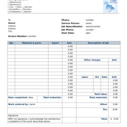 Tremendous Service Invoice Template Excel Edit Fill Sign Online Printable