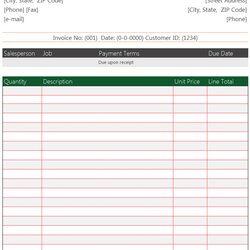 Marvelous Service Invoice Template Basic Format Excel