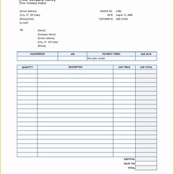 Worthy Service Invoice Template Free Of Excel