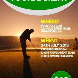 Eminent Golf Tournament Flyers Template Fresh Charity Poster