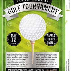 Free Golf Tournament Flyer Template Outing Templates Scramble Printable Word Vector Illustration Flyers