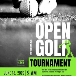 Preeminent Editable Golf Tournament Flyer Templates Template Free