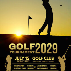 Excellent Golf Tournament Flyer Template Ts