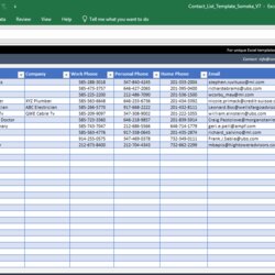Admirable Excel Contact List Template Database Spreadsheet Contacts Business Customer Organize