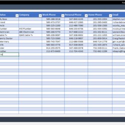 Very Good Excel Contact List Template Database Spreadsheet Contacts Business Printable Customer Organize