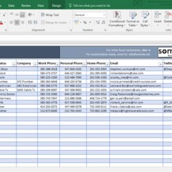 Smashing Contact List Template In Excel Free To Download Easy Print Spreadsheet Spreadsheets