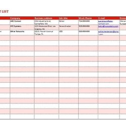 Great Contact List Template Excel Templates Sample