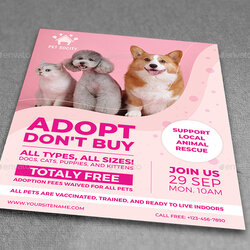 Out Of This World Pet Adoption Flyer Template By