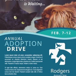 Annual Pet Adoption Drive Flyer Template Templates Flyers
