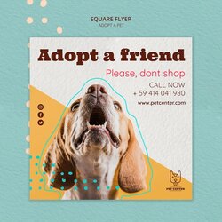 Champion Free Flyer Template With Pet Adoption Design