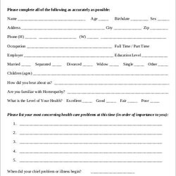 Cool Intake Form Template Documents Download Medical Forms Templates