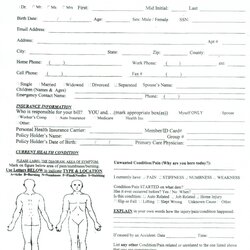 Smashing Medical Intake Form Template Questionnaire Memo Superscripts Rare Picture