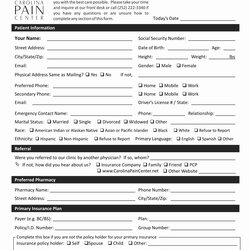 Splendid Medical Intake Forms Template New Free Patient