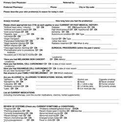 Supreme Medical Intake Form Templates Free To Download In Page Thumb Big