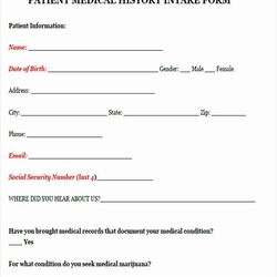 Swell Medical Intake Forms Template Best Of Sample In