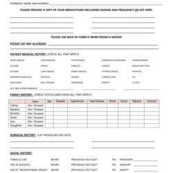 Fantastic Medical Intake Form Word Format Patient Pharmacy Address Store