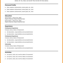 Brilliant Simple Resume Format Download In Ms Word College Template For Example Pertaining Vitae Resumes