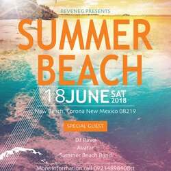 Terrific Free Printable Flyer Templates Summer Beach Design Template In Word Publisher Scaled