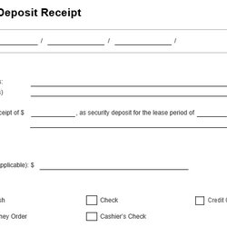 Free Deposit Receipt Templates For Cash Security Installment Etc Template