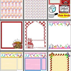 Printable Scrapbook Pages For Recipe Scrapbooks Templates Designs Paper Cut Print Book Christmas Layouts
