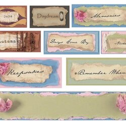Perfect Free Printable Scrapbook Templates Words Tags Labels Embellishments Layouts Paper Print Graphics