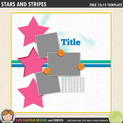 Smashing Free Digital Scrapbook Template Stars And Stripes Kate Designs Templates