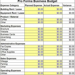 Sublime Budget Template Sample Business Small Pro Excel Printable Simple Templates Spreadsheet Expense Create