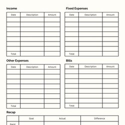 Semi Monthly Budget Template The Key To Financial Success In Elegant And Clean Planner Sheet