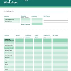 Terrific Of The Best Budget Templates And Tools Clever Girl Finance Worksheet