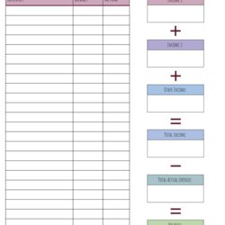 Cool Monthly Budget Form Templates Printable In Worksheets Tracker Fit