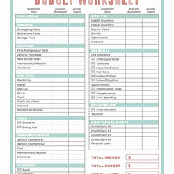Superlative Printable Budget Worksheet Excel Template Spreadsheet Planning Calculator Inventory Dental