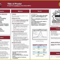 Admirable Poster Template Free Templates Of Size Research Paper