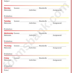 Capital Preschool Weekly Lesson Plan Template Printable Download Advertisement Page