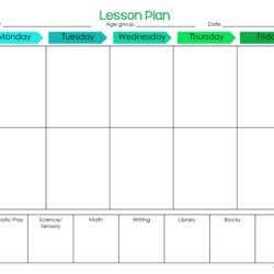 Tremendous Lesson Plan Template Free Templates Preschool Blank Plans Printable Weekly Curriculum Daycare