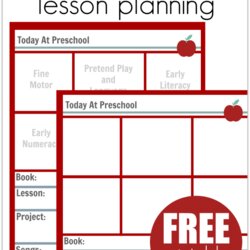 Preschool Lesson Planning Template Free No Time For Plan