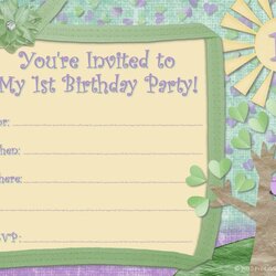 Preeminent Birthday Invitation Template Printable Invitations Party Templates First Make Kids Invite Boys