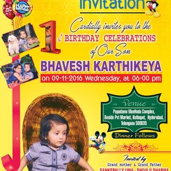Tremendous Birthday Invitation Card Background Template Baby Invite Party Kids Creative Invitations Templates