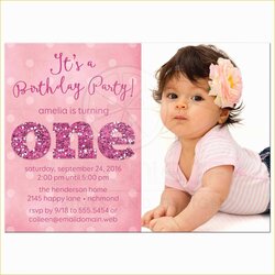 Exceptional First Birthday Invitation Templates Free Download Of And Invitations Party Baby Girl Baptism Year