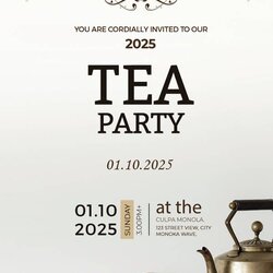 Outstanding Free Premium Templates High Tea Invitations Party Phenomenal