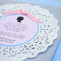 Sterling Pin On Tea Party Invitations Invitation Design