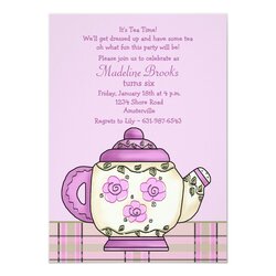 Preeminent Afternoon Tea Birthday Party Invitation Bridal