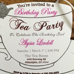 Champion Tea Party Invitation
