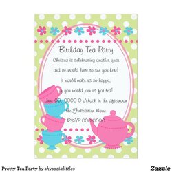 Matchless Pretty Tea Party Invitation Invitations Cards Parties