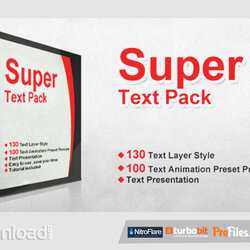 Cool Free After Effects Templates Torrent Super Text Pack Download