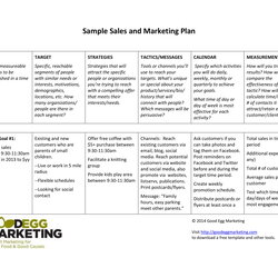 Simple Marketing Plan Examples Format Sales Example Business And