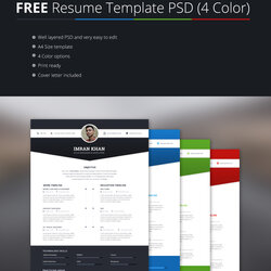 Outstanding Free Resume Template Colors On Four Color
