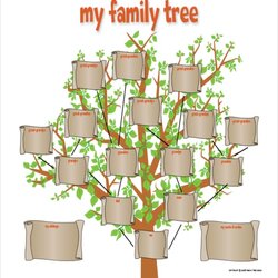 Brilliant Family Tree Template Free Word Document Downloads Blank Kids Siblings Templates Vintage Trees