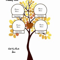 Perfect Family Tree Template With Siblings Or Without Templates Generations Two Maker Printable Only