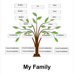 Great Family Tree Template With Siblings Database Making