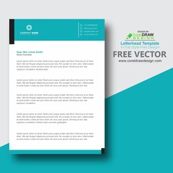 Supreme Download Letterhead Template In Flat Style Free Design Preview